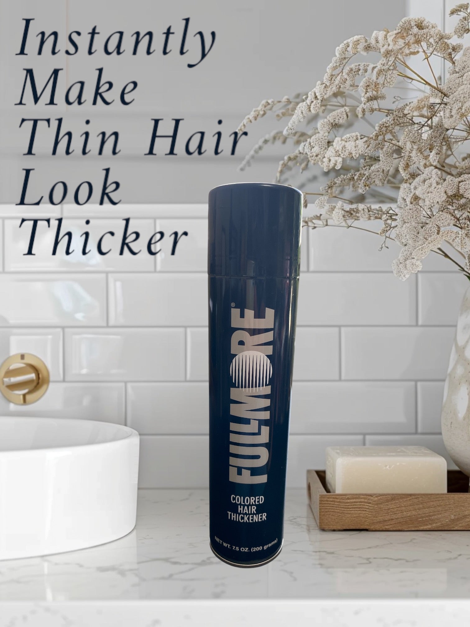 Fullmore Colored Hair Thickener Spray – Instant Volume & Root Touch-Up