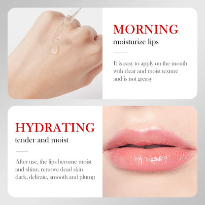 Collagen Lip Booster Plumping Serum Oil Hyaluronate Moisturizing Sexy Plump Products Enhancer Non-Irritating Brighten Fade Lines