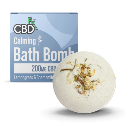 CBD 200MG Calming Bath Bomb Lemongrass and Chamomile