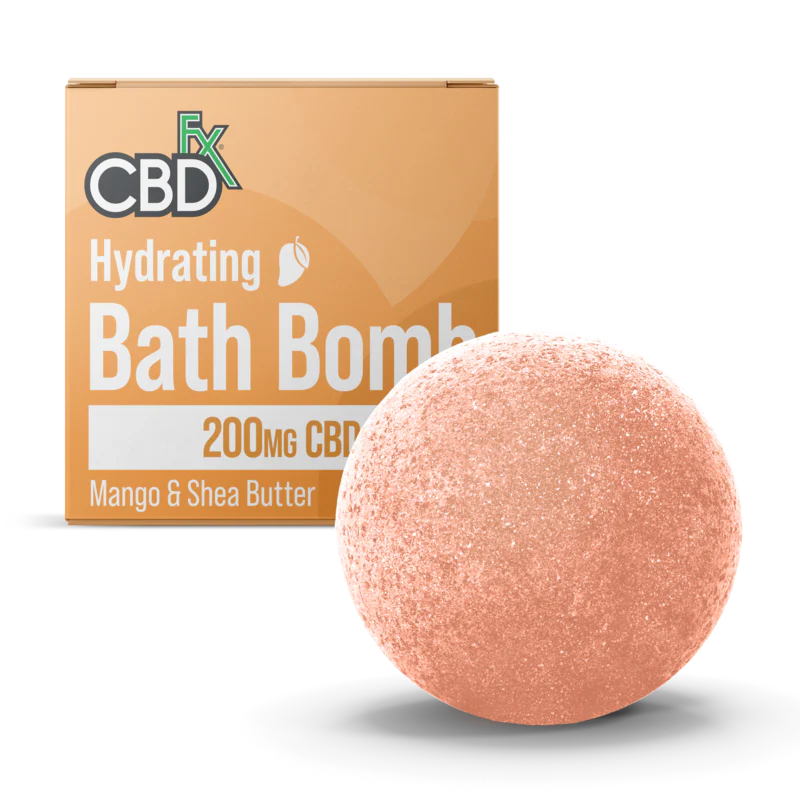 CBD 200MG Hydrating Bath Bomb Mango and Shea Butter