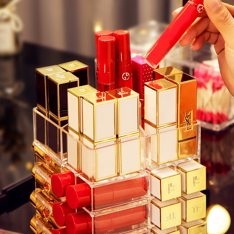 Lipstick Storage Box Desktop Cosmetic Shelf Cosmetics - Reiland Beauty Products, LLC