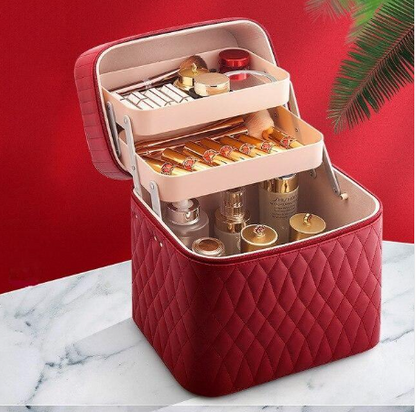 Large Capacity Korean Style Portable Cosmetics Storage Box Travel - Reiland Beauty Products, LLC