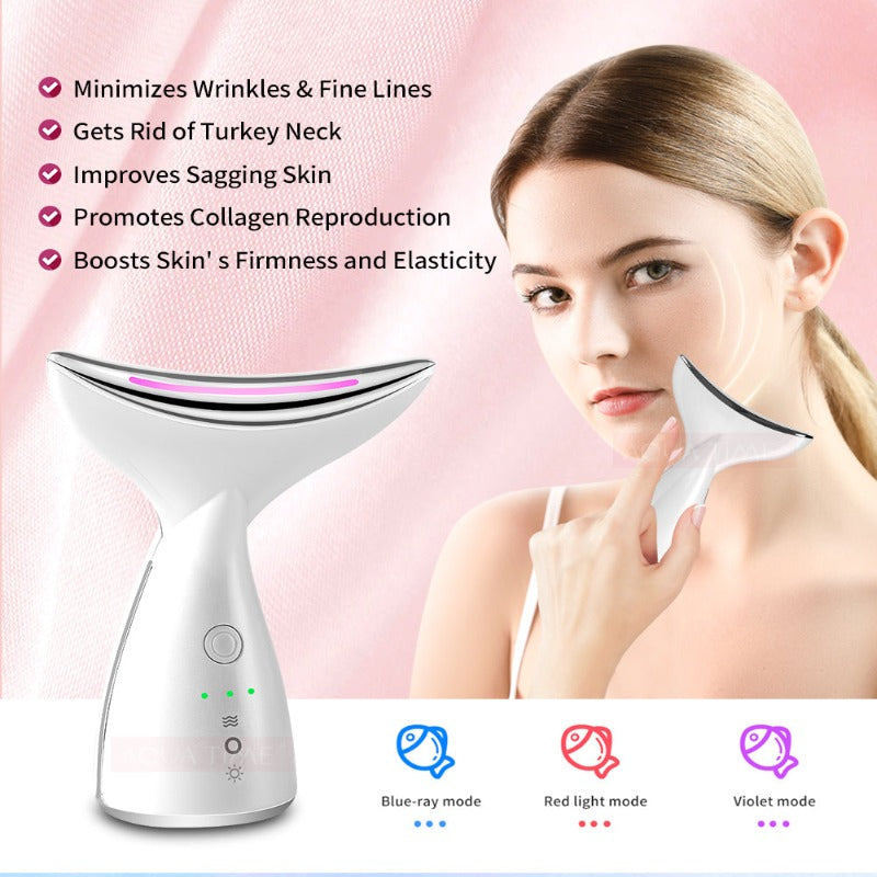 EMS Microcurrent Neck Face Beauty Device With 3 Colors - Reiland Beauty Products, LLC