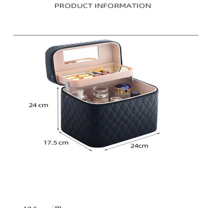 Large Capacity Korean Style Portable Cosmetics Storage Box Travel - Reiland Beauty Products, LLC