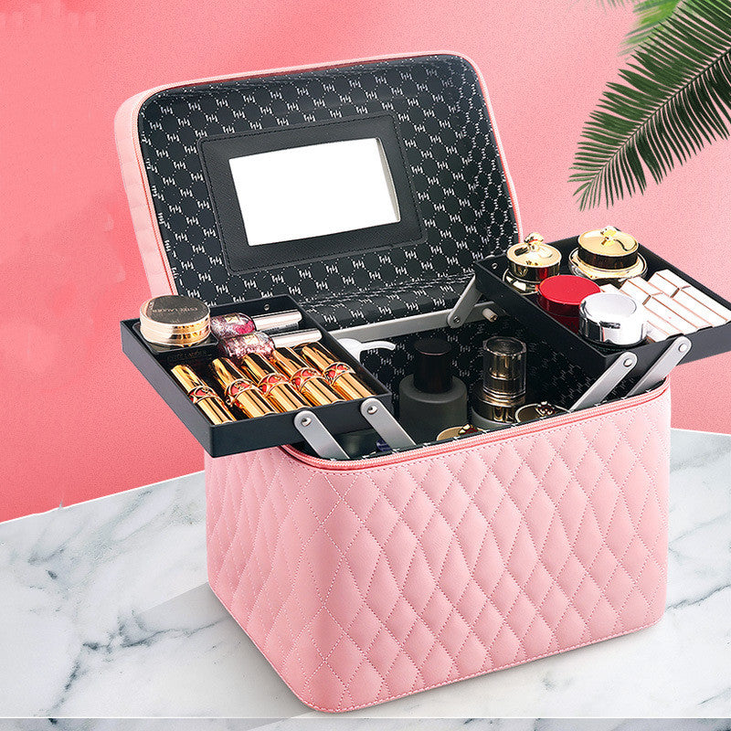 Large Capacity Korean Style Portable Cosmetics Storage Box Travel - Reiland Beauty Products, LLC